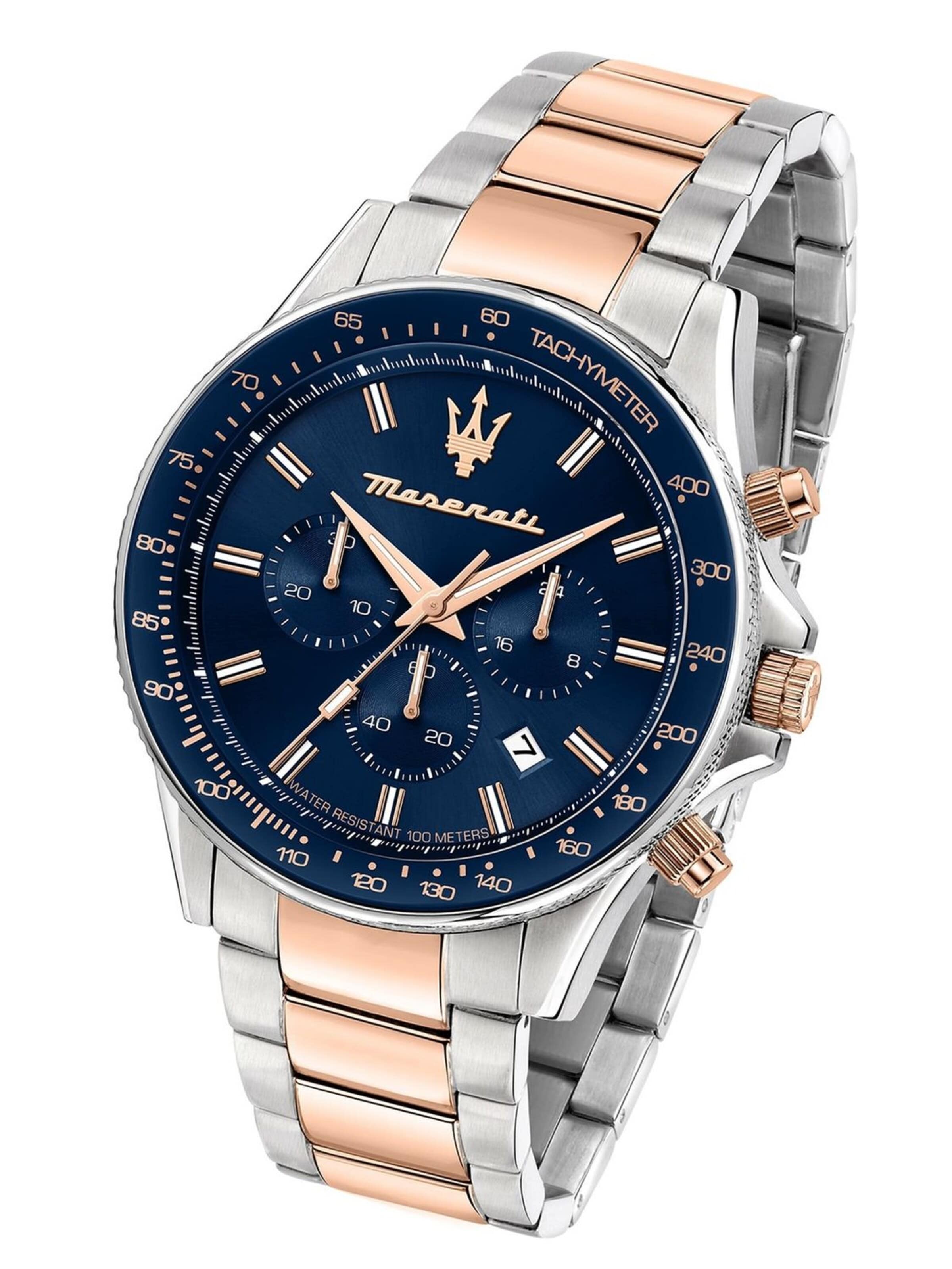 Maserati Analoog horloge in Zilver: voorkant