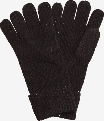 s.Oliver Full Finger Gloves in Black: front