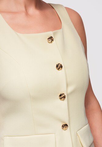 Robe fourreau Ombre en jaune