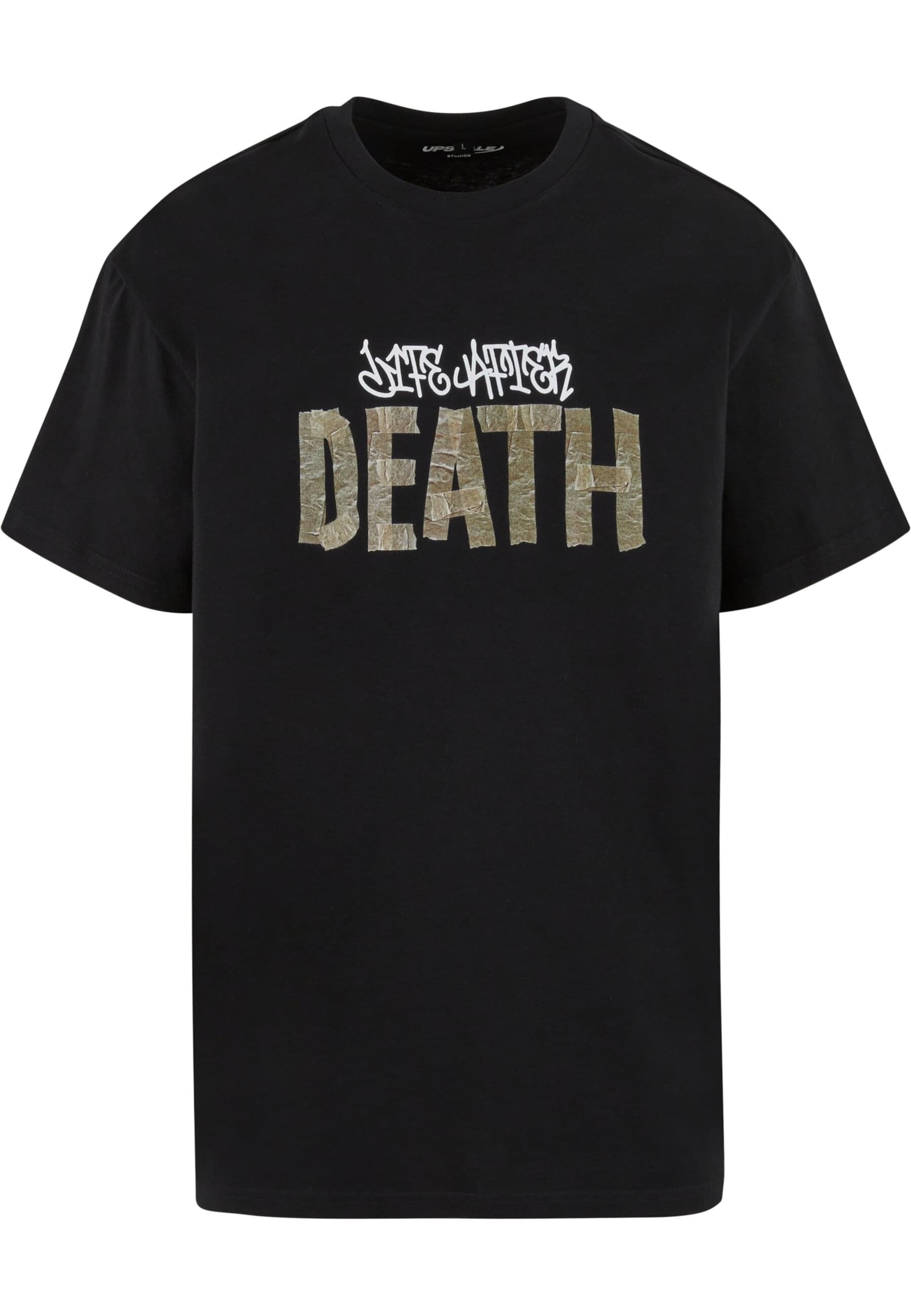 MT Upscale Shirt 'Life After Death' in Zwart: voorkant