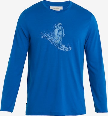 T-Shirt fonctionnel 'Tech Lite II Skiing Yeti' ICEBREAKER en bleu : devant