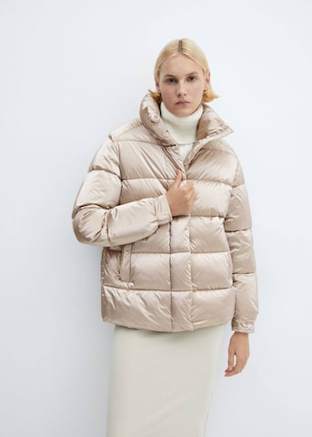 MANGO Tussenjas 'Snowy' in Beige: voorkant