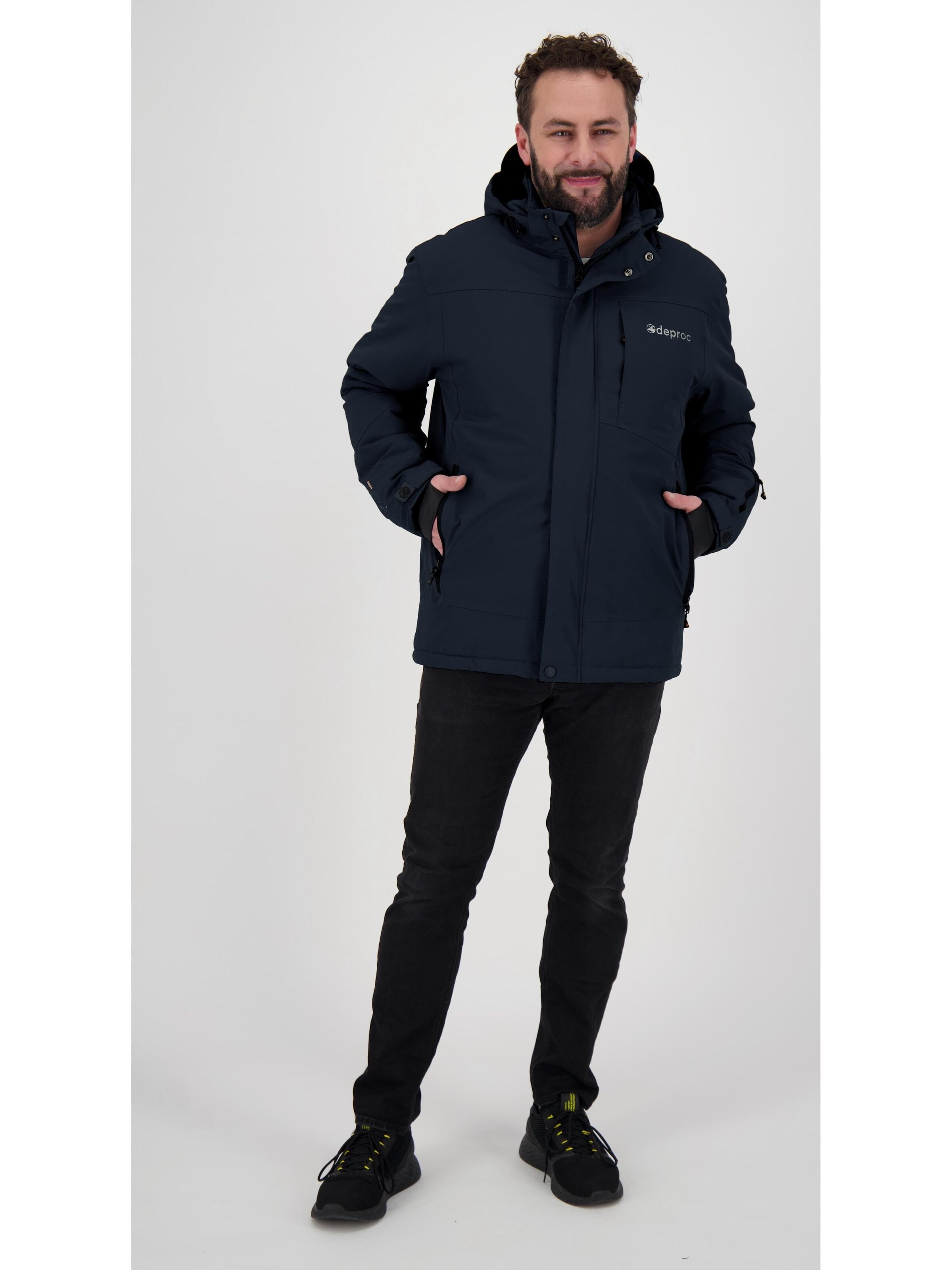 deproc Winter Jacket 'MNTRL MEN' in Blue: front