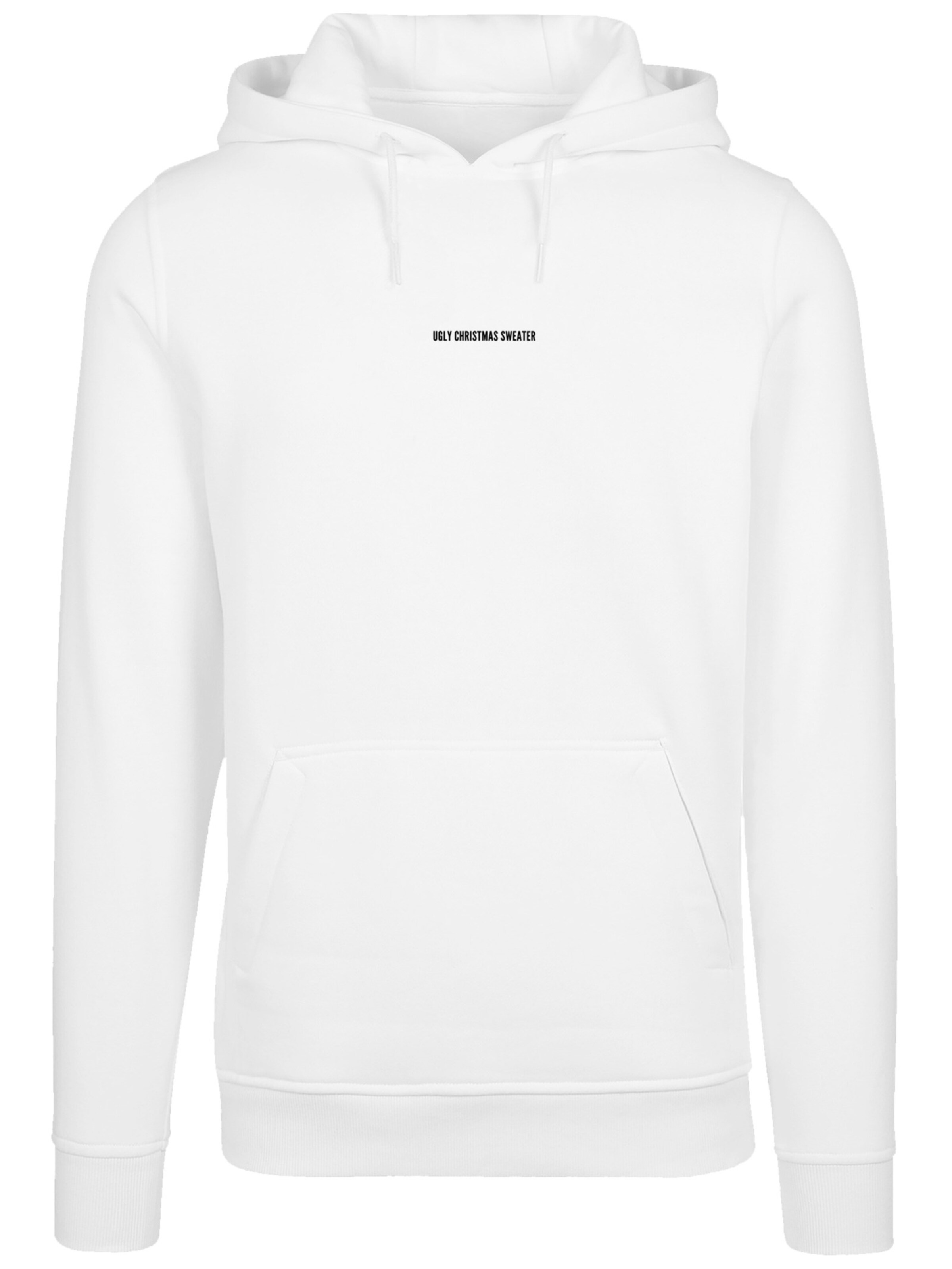 F4NT4STIC Sweatshirt 'ugly Christmas Weihnachten sweater' in Wit: voorkant