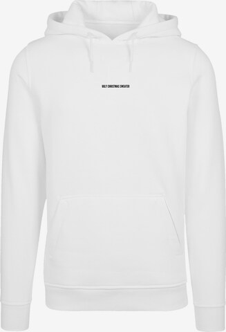 Sweat-shirt 'ugly Christmas Weihnachten sweater' F4NT4STIC en blanc : devant