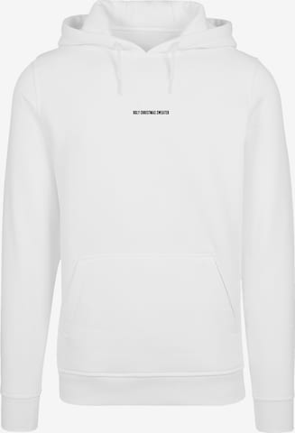 Sweat-shirt 'ugly Christmas Weihnachten sweater' F4NT4STIC en blanc : devant