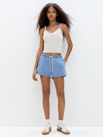 Pull&Bear Loosefit Broek in Blauw