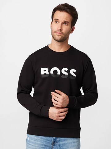 BOSS Green - Sudadera 'Salbo' en negro: frente