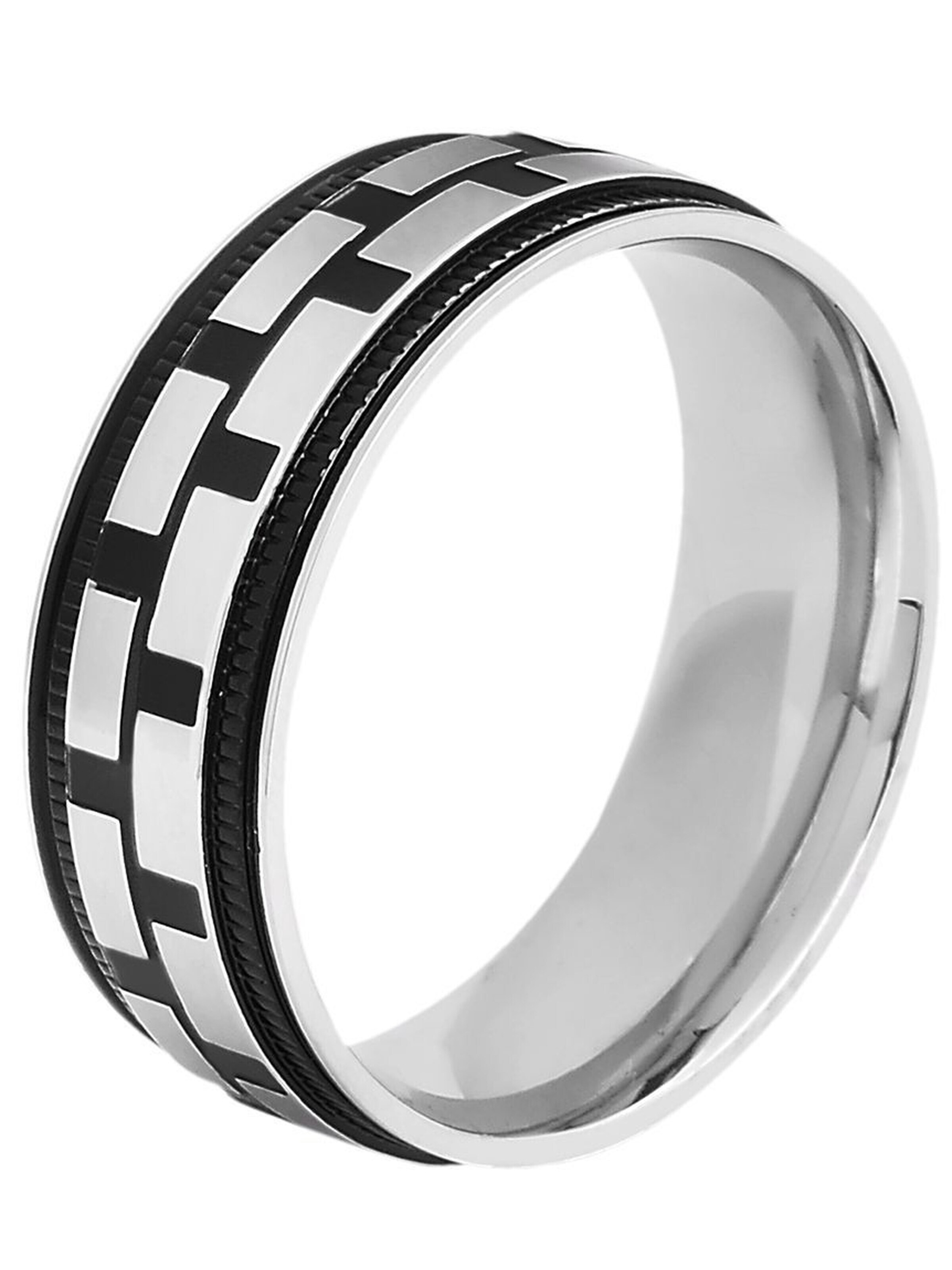 Akzent Ring 'Tarek, silberfarbig, langlebig' in Mixed colors: front