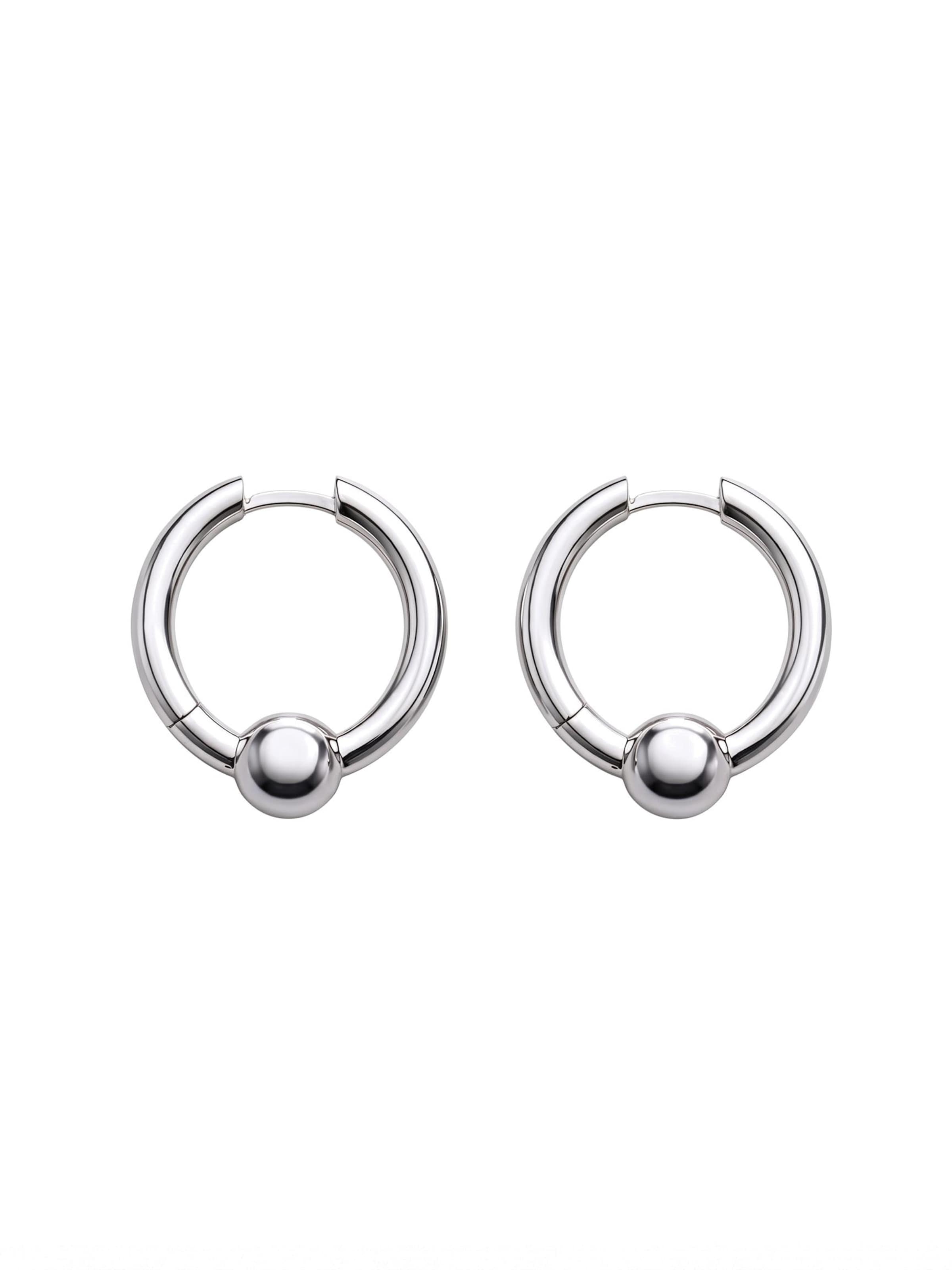 REYTEL - Pendientes 'BUBBLE' en plata: frente