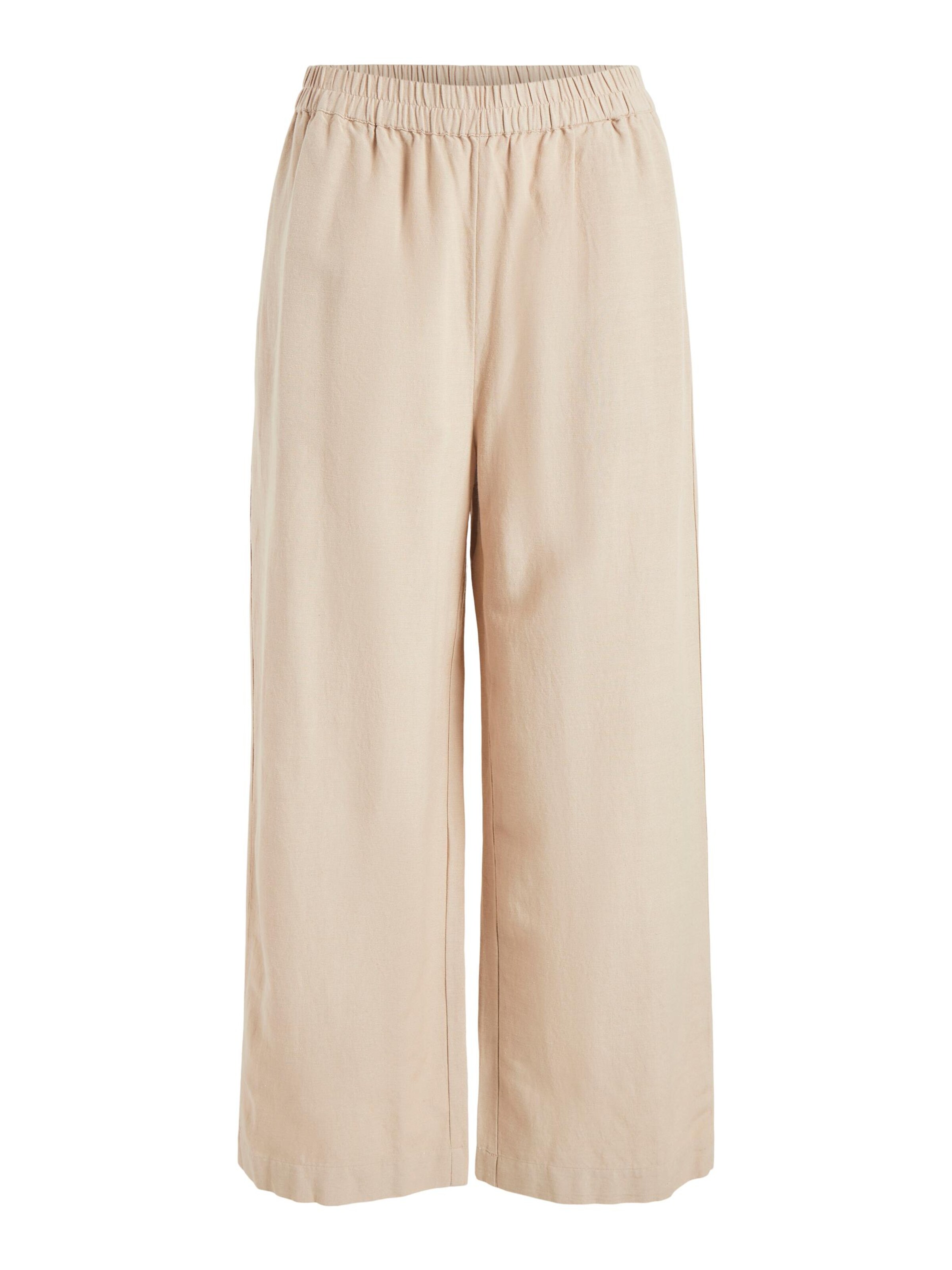 VILA Wide leg Trousers in Beige: front