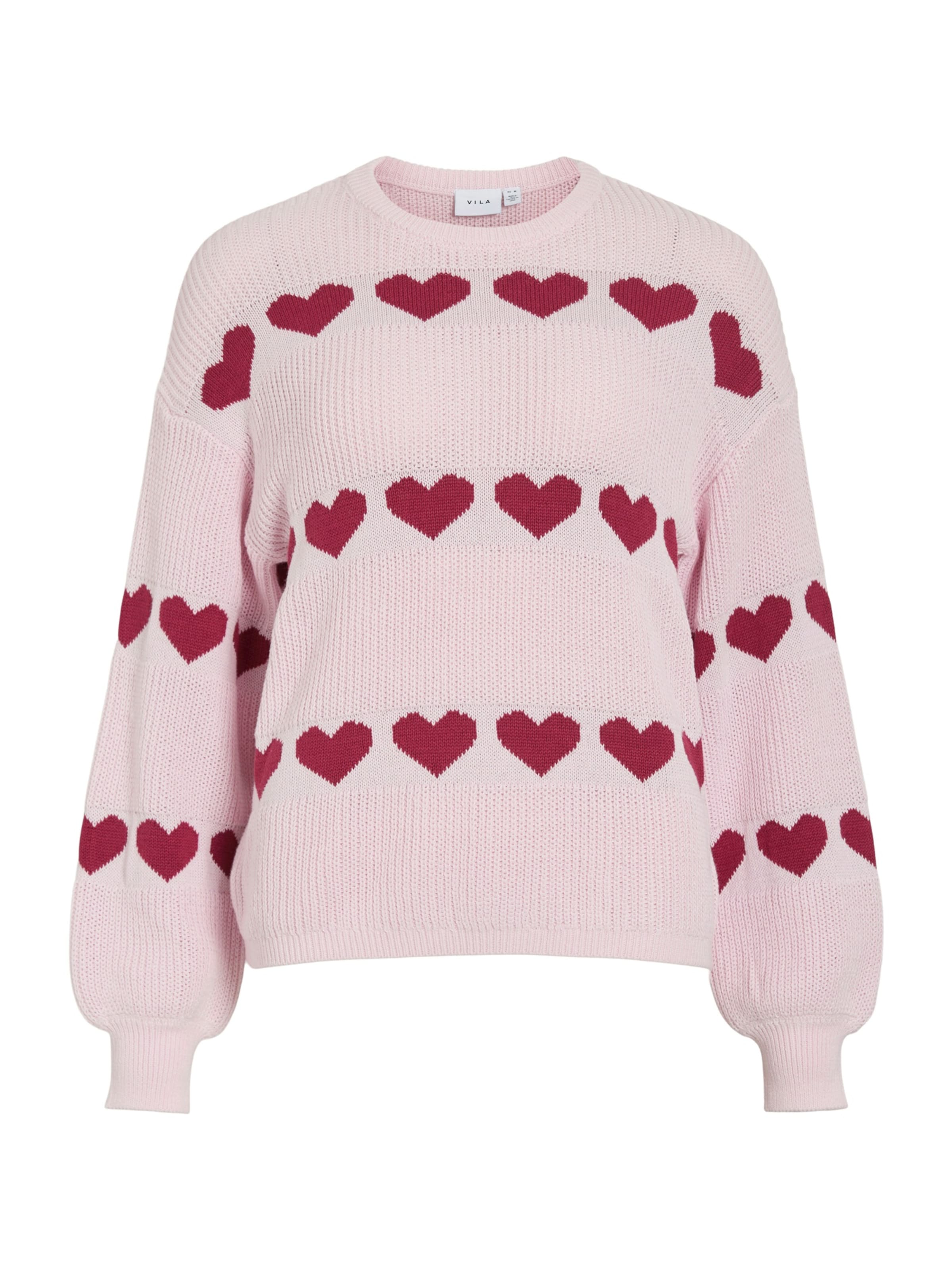 VILA Pulóver 'VIJAMILLA' - rózsaszín: elől