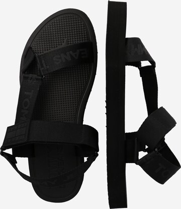 Tommy Jeans Sandali | črna barva
