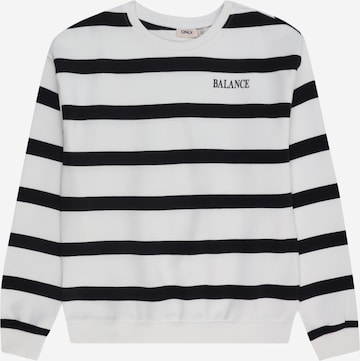 KIDS ONLYSweater majica 'KOGASHLEY' - bijela boja: prednji dio