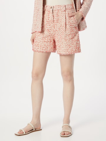 Regular Pantalon à pince UNITED COLORS OF BENETTON en rose : devant