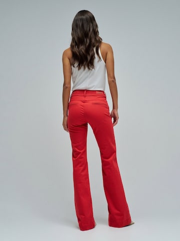 Salsa Jeans Flared Chino trousers in Red