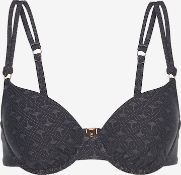 JOOP! Bikini top 'Diamond Cornflower' in Grey: front