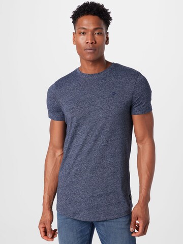 T-Shirt TOM TAILOR DENIM en bleu : devant