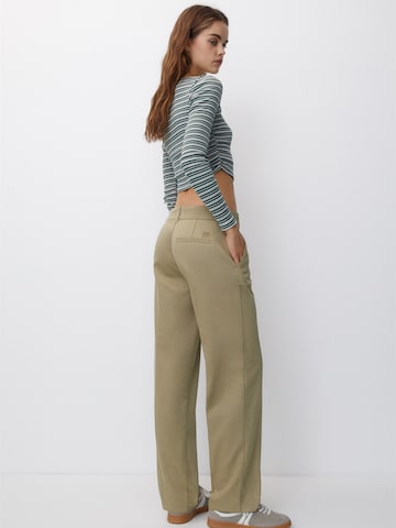 Loosefit Pantalon à plis Pull&Bear en beige