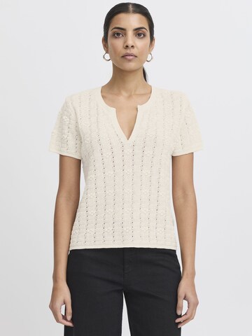 ICHI - Camiseta ' IHDOTTIES ' en beige