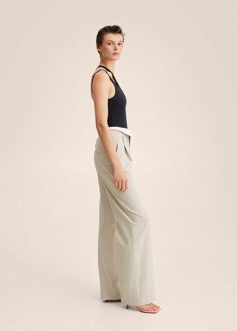 MANGO Wide leg Pantalon 'Thomas' in Beige