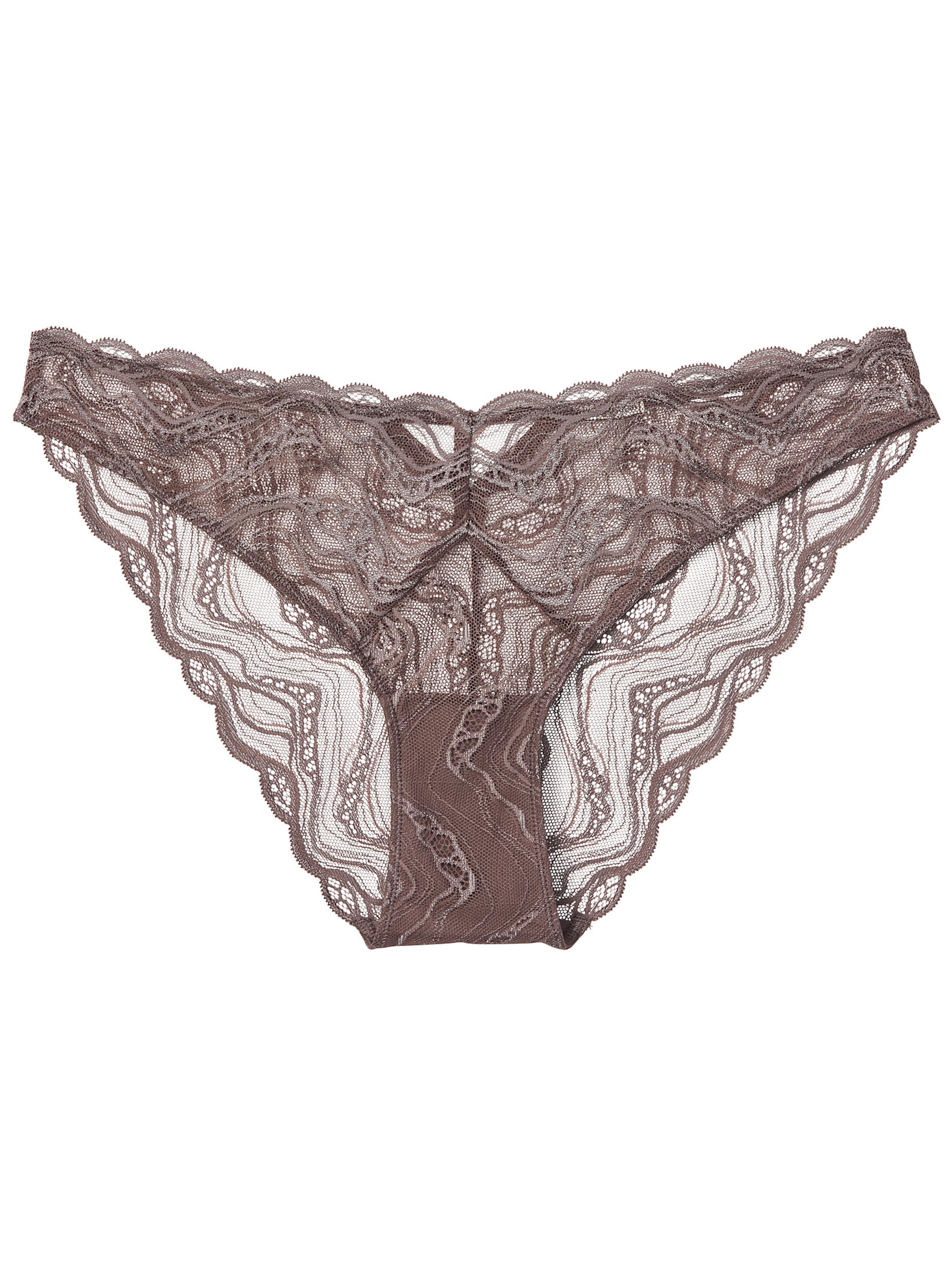 Calvin Klein Slip 'Sensual Stretch Lace' in Braun: Vorderseite