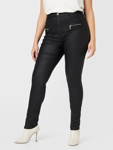 Coupe slim Pantalon 'ROYAL' ONLY Carmakoma en noir : devant