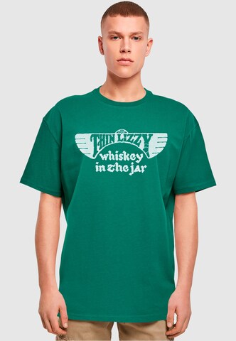 Merchcode Shirt 'Thin Lizzy - Whiskey Amended' in Groen: voorkant