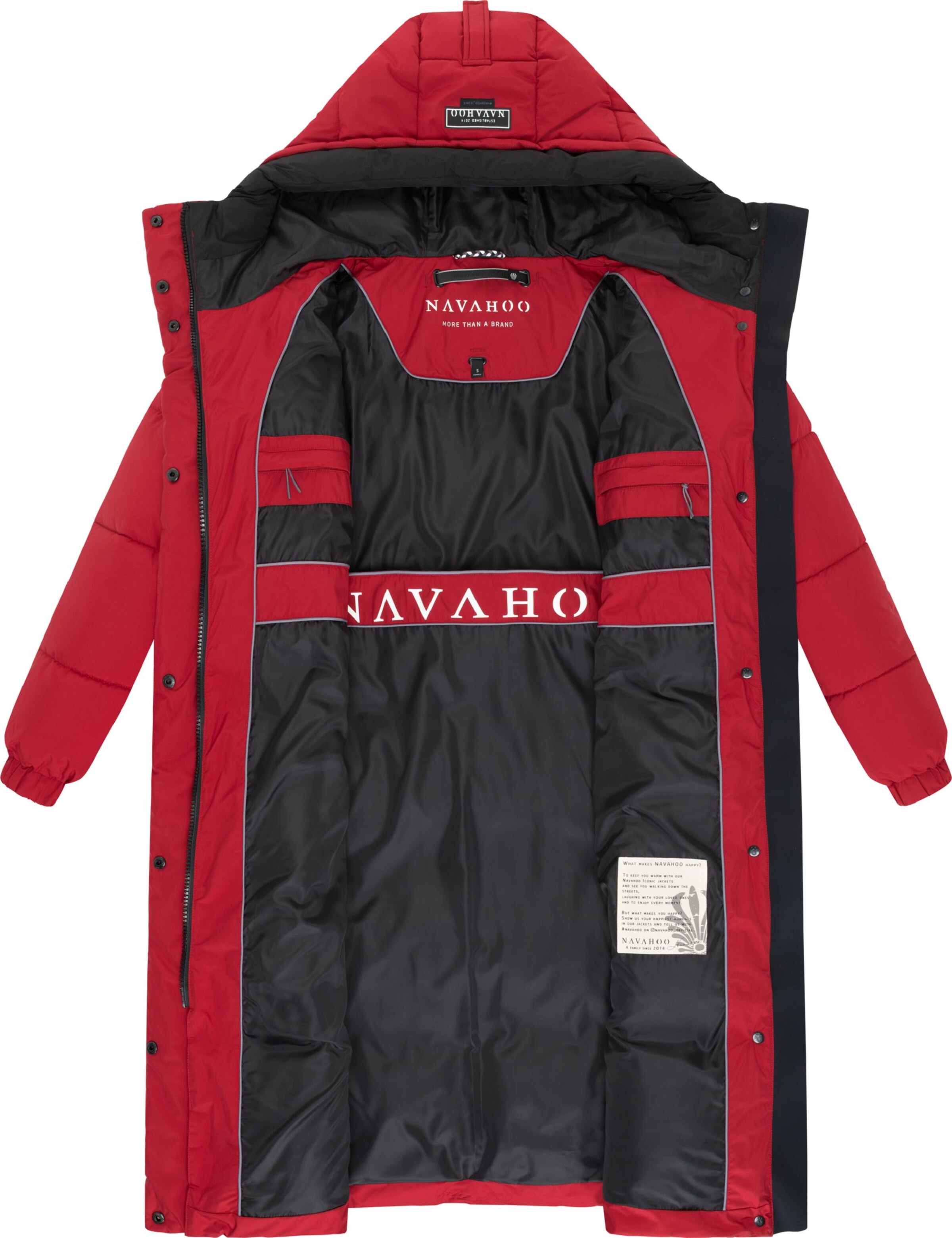 NAVAHOO Mantel 'Taublüte XIV' in Rot