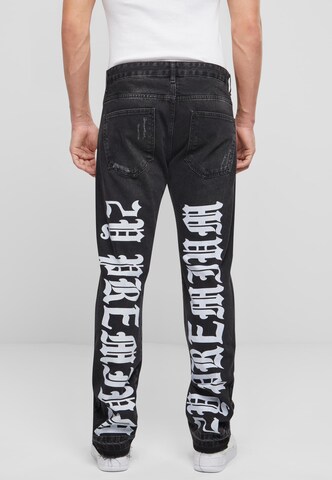 2Y Premium Tapered Jeans in Black: front