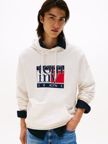 Tommy Jeans Mikina - Biela: predná strana