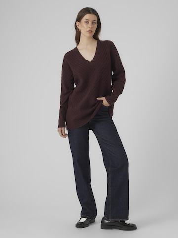 Pull-over 'ANJASTINNA' VERO MODA en rouge