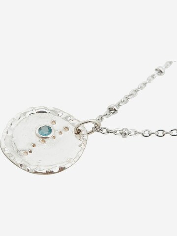 Gemshine Kette 'Sternzeichen Stier Aquamarin' in Silber