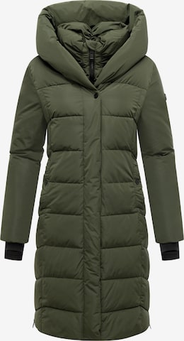 NAVAHOO Χειμερινό παλτό 'Laubzauber 14' σε πράσινο: μπροστά