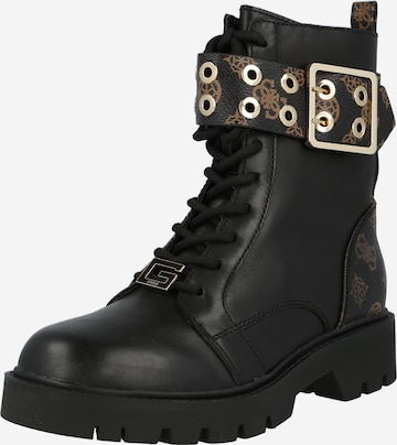 GUESS Lace-Up Ankle Boots 'Riter' in Black: front