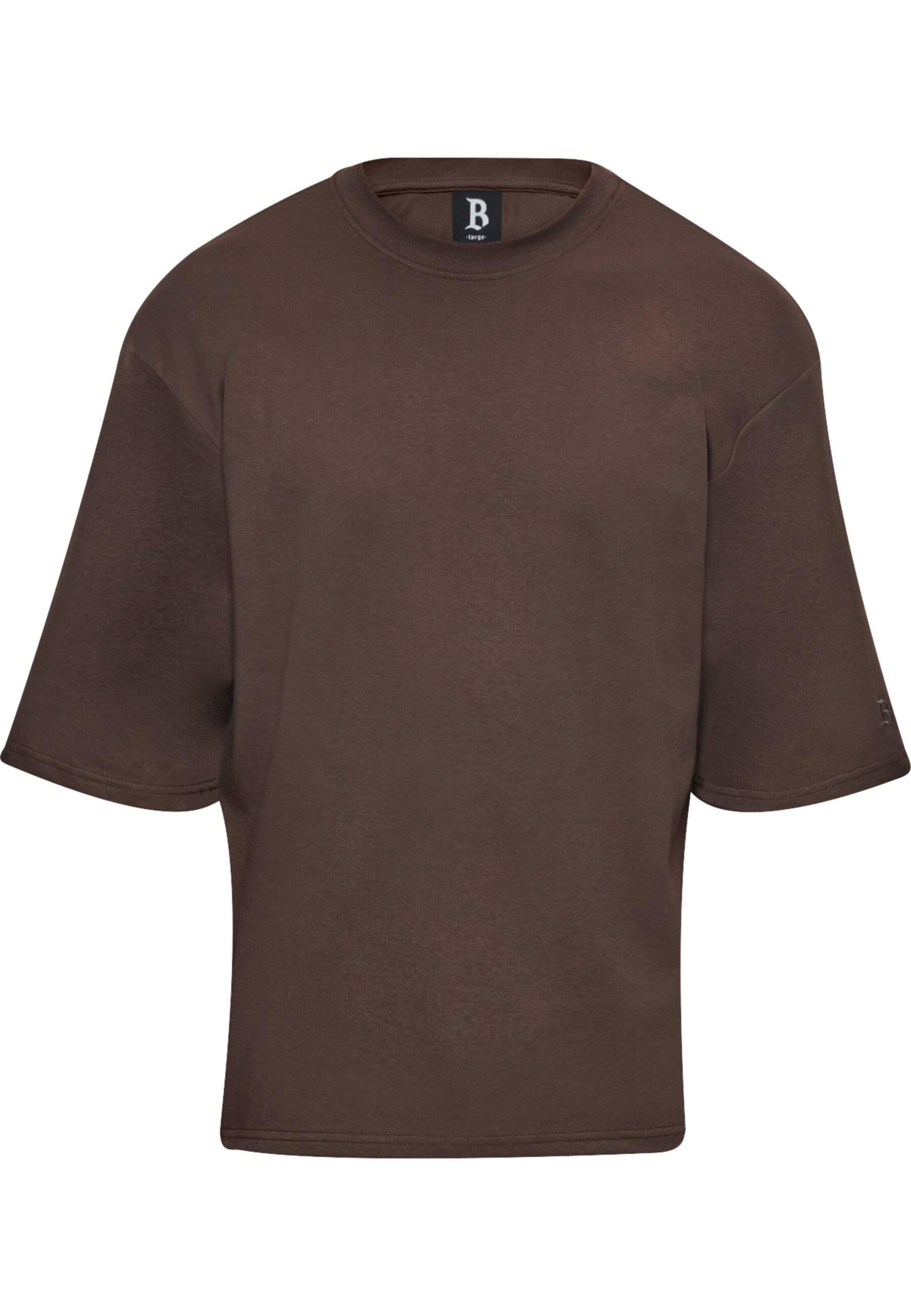 T-Shirt Dropsize en marron : devant