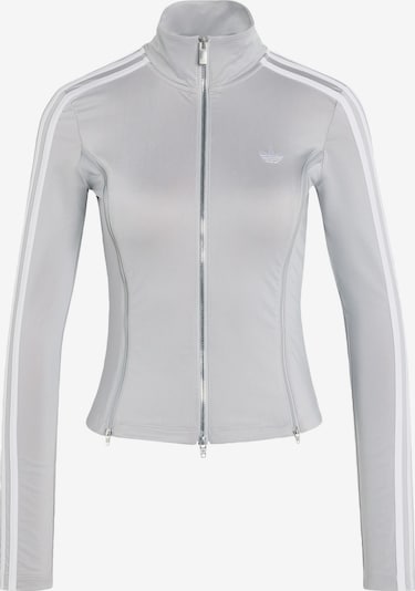 ADIDAS ORIGINALS Jopa na zadrgo 'ADIDAS X MIA MARQUEZ LONG SLEEVE ZIPPED' v velikosti XS | siva / bela barva, Prikaz izdelka