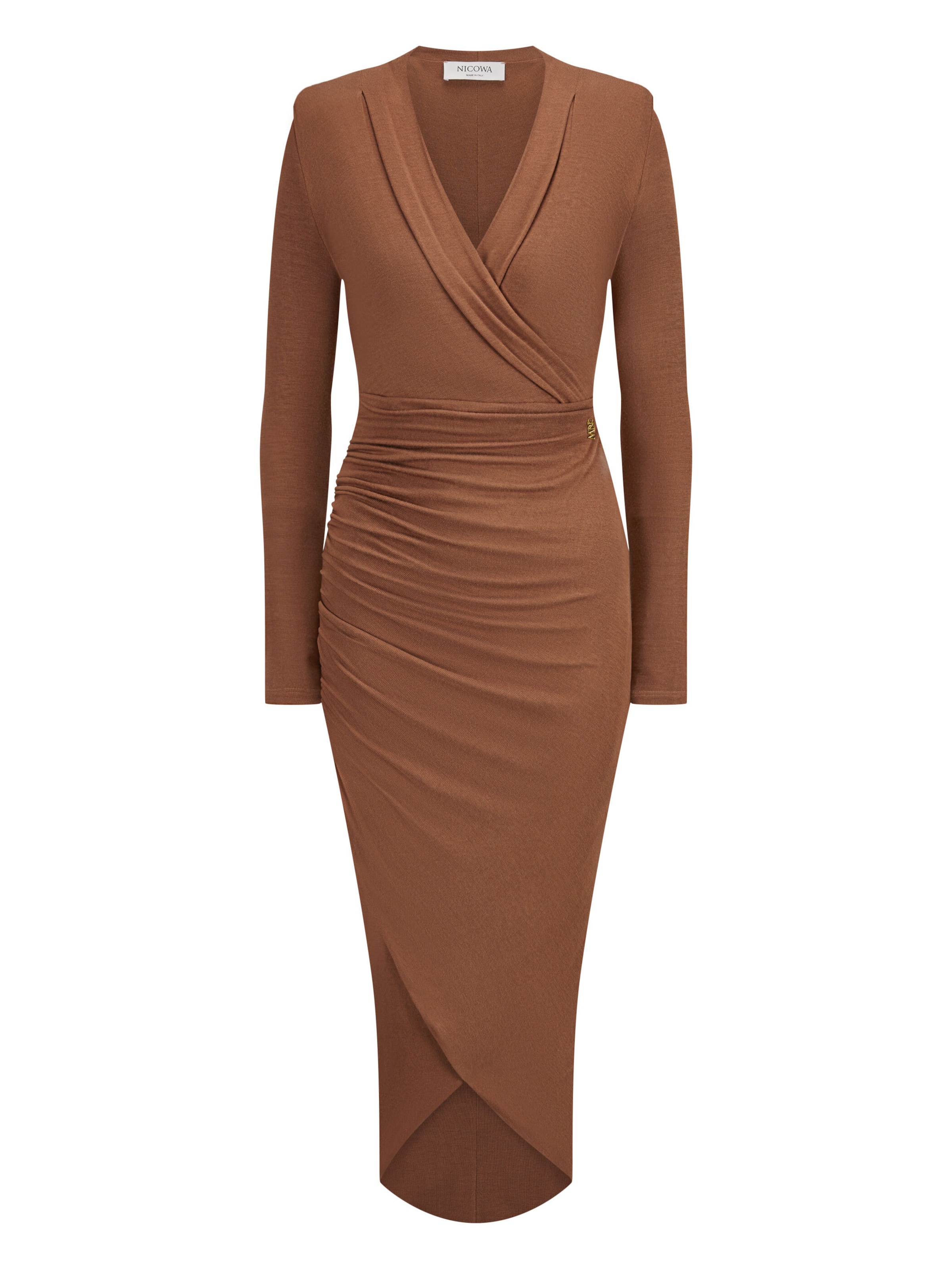Nicowa Jurk 'EWONA' in Bruin: voorkant