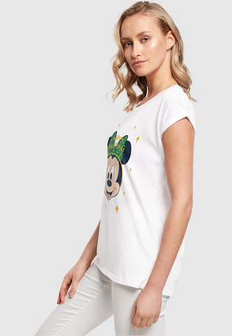 ABSOLUTE CULT T-Shirt 'Minnie Mouse - Happy Christmas' in Weiß
