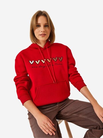 Felpa di Bianco Lucci in rosso