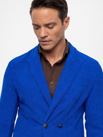 Coupe regular Veste de costume Antioch en bleu