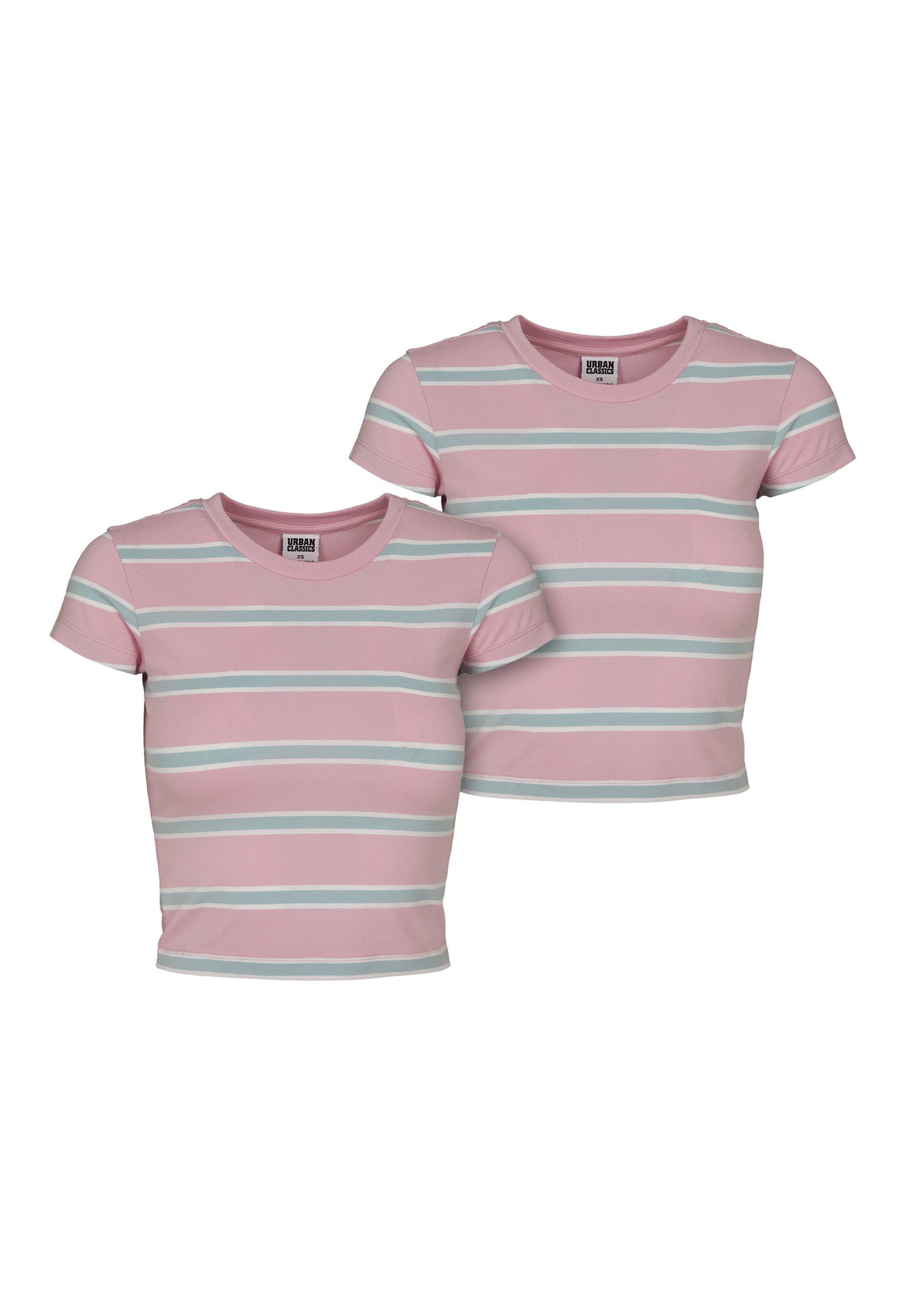 Urban Classics T-Shirt in L in jade / eosin / weiß, Produktansicht