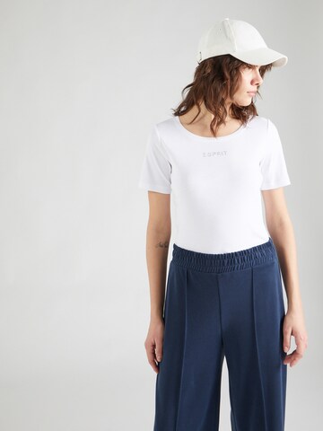 T-shirt ESPRIT en blanc : devant