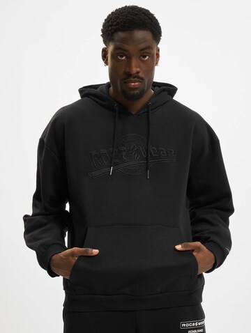 ROCAWEAR Sweatshirt 'Duncan' in Zwart: voorkant