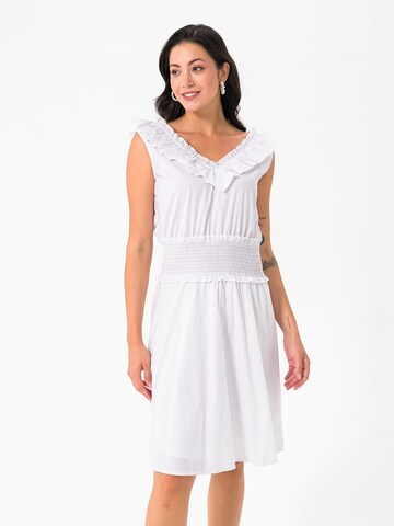 Robe d’été Dandalo en blanc : devant