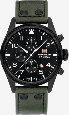 SWISS MILITARY HANOWA Analog Watch 'THUNDERBOLT CHRONO' in Green: front