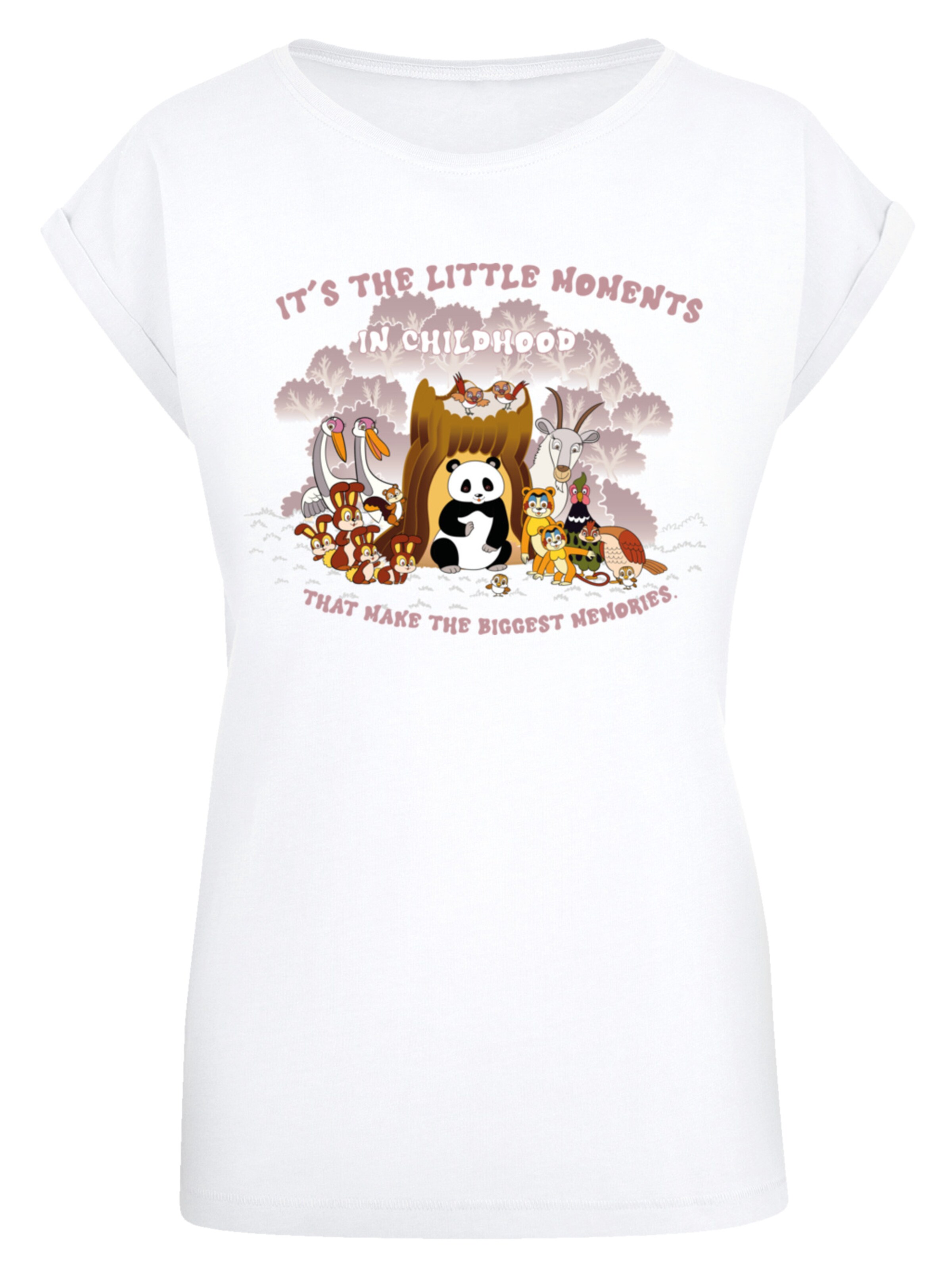 F4NT4STIC Shirt 'Heroes of Childhood Tao Tao Childhood Memories' in Weiß: Vorderseite