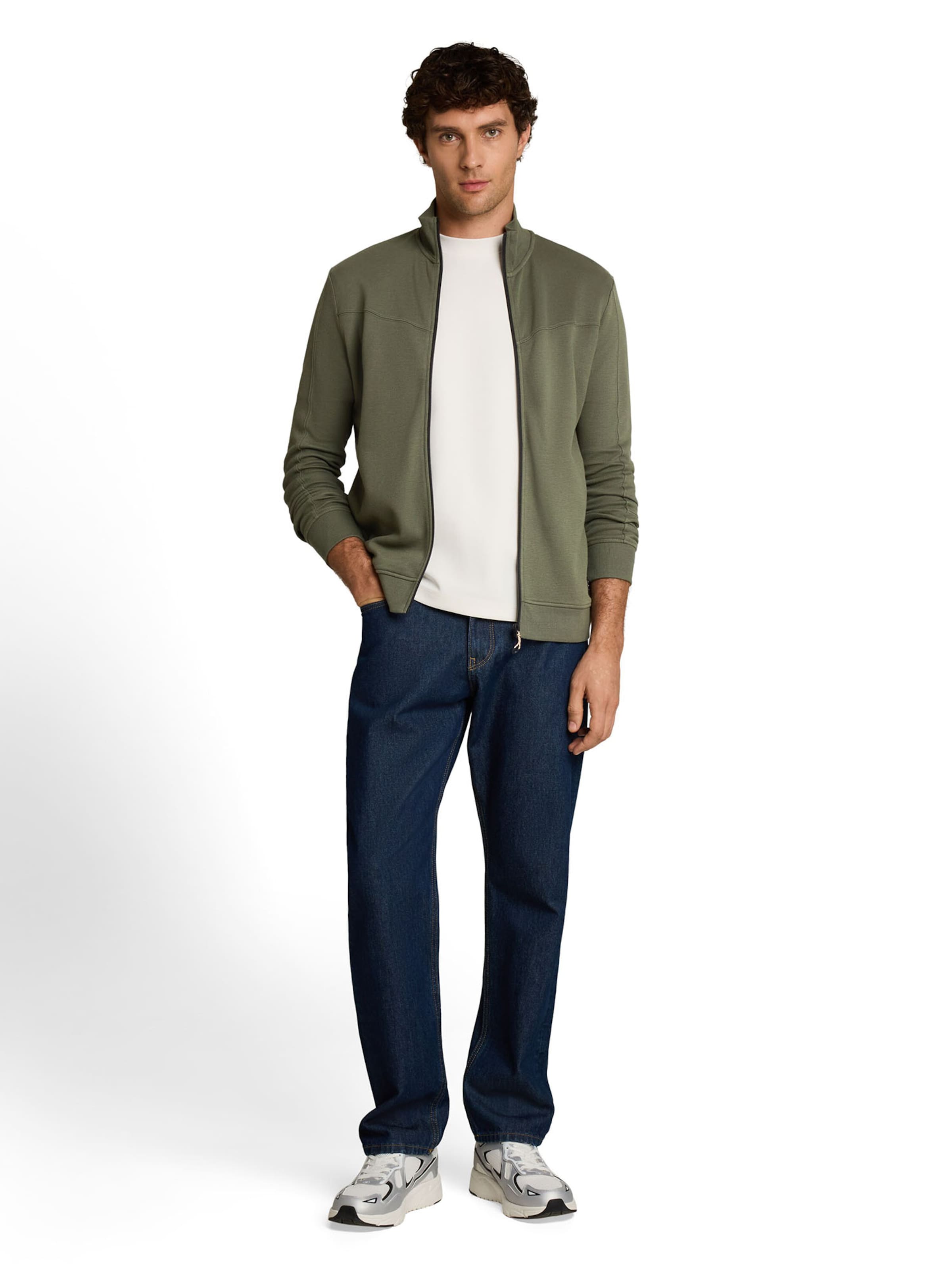 TOM TAILOR DENIM Sweatvest in Groen