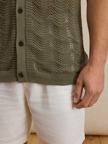 DAN FOX APPAREL Slim Fit Риза 'Dylan' в зелено