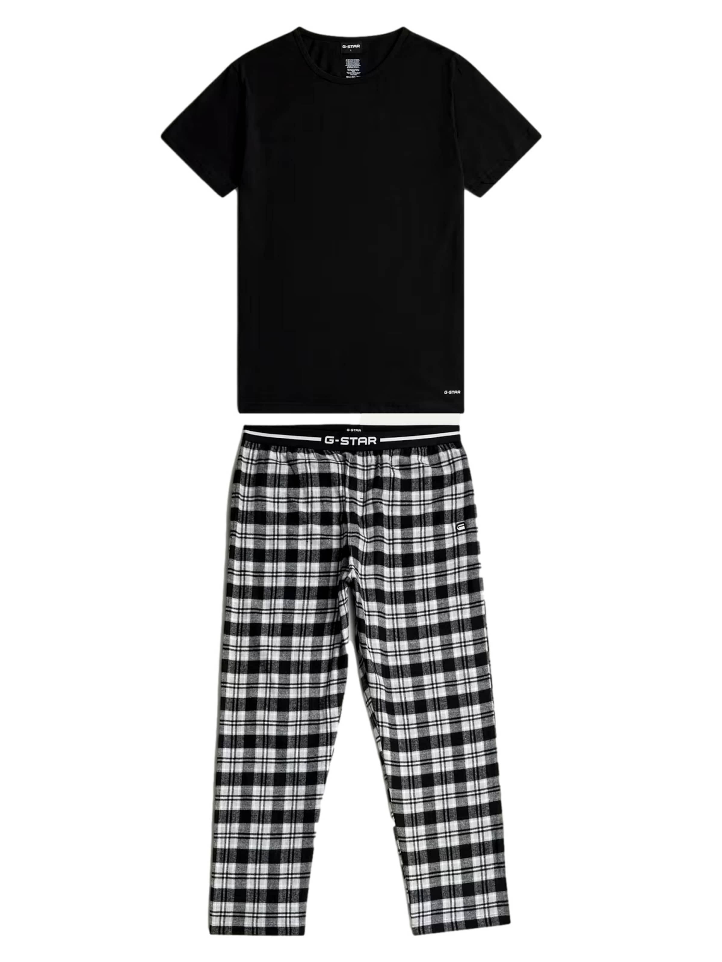 G-STAR Long Pajamas in Black / White, Item view